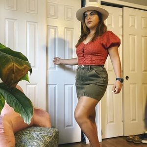 Lucky Brand Eyelet cropped top